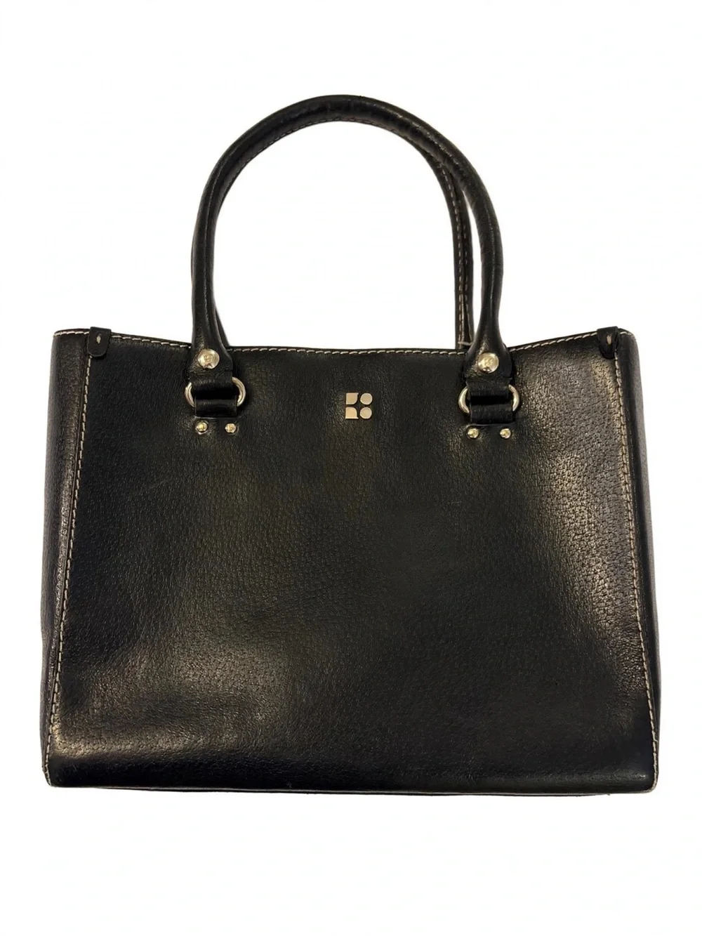 kate spade Grove Court Thea Tote Black Pebbled Silver HW
